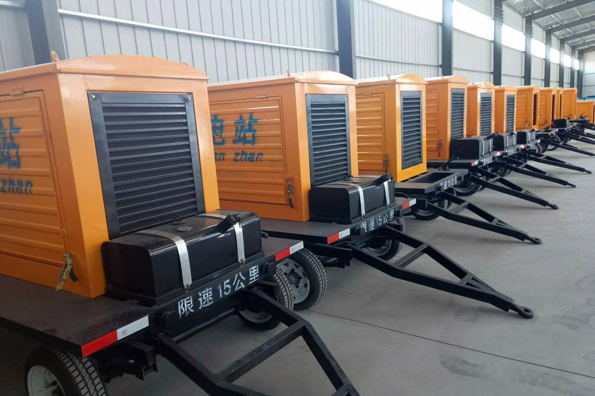 鹰潭发电机租赁施工现场